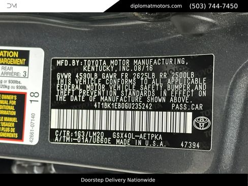 Used 2016 Toyota Avalon Limited w/ Toyota Safety Sense Package image 49