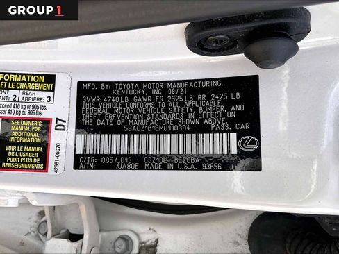 Used 2021 Lexus ES 350 w/ Premium Package image 34