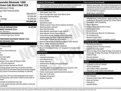 Used 2020 Chevrolet Silverado 1500 Custom w/ Custom Value Package image 32