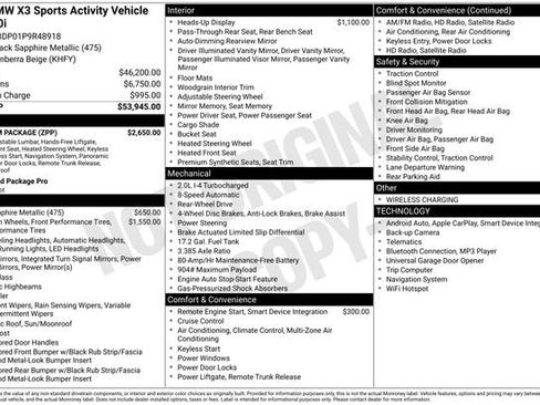 Used 2023 BMW X3 sDrive30i w/ Premium Package image 40