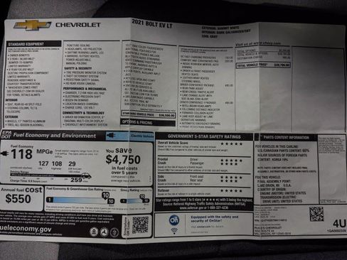 Used 2021 Chevrolet Bolt LT image 38