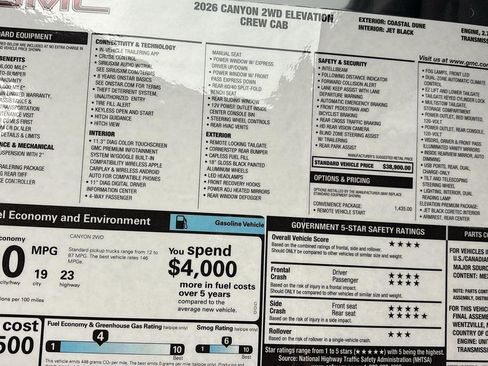 New 2026 GMC Canyon Elevation w/ Convenience Package image 36