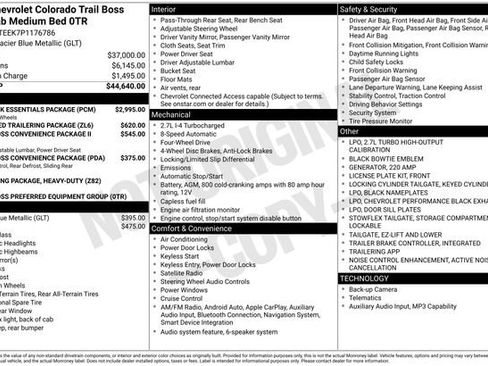 Used 2023 Chevrolet Colorado Trail Boss w/ LPO, Dark Essentials Package AWD/4WD image 3
