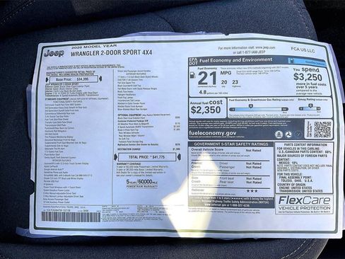New 2026 Jeep Wrangler Sport image 14