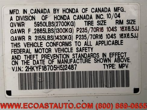 Used 2005 Honda Pilot EX-L image 19