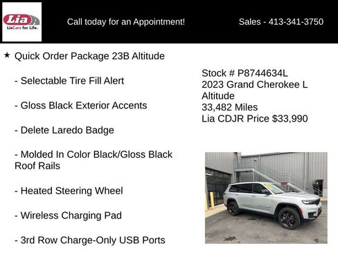 Used 2023 Jeep Grand Cherokee L Laredo AWD/4WD image 11