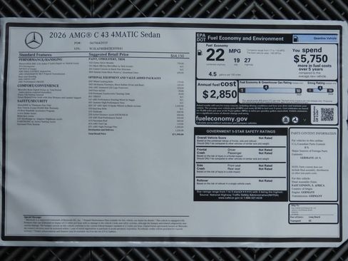 New 2026 Mercedes-Benz C 43 AMG C 43 AMGﾮ image 9