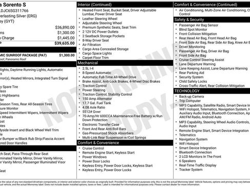 Certified 2025 Kia Sorento S w/ Panoramic Sunroof Package image 10