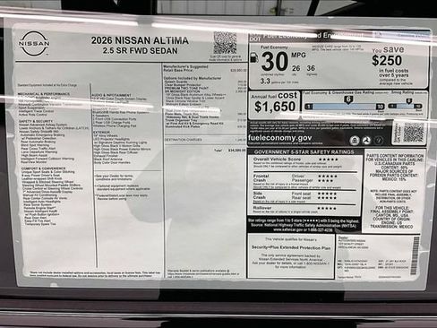 New 2026 Nissan Altima 2.5 SR FWD image 40