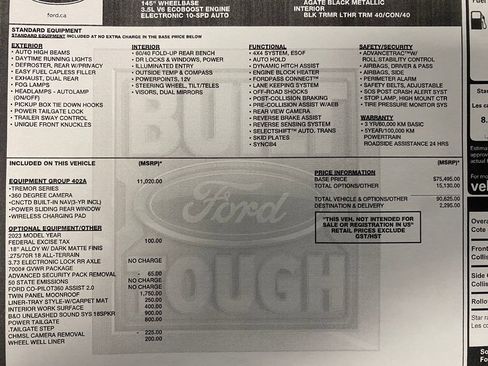 Used 2023 Ford F150 Tremor w/ Equipment Group 402A High image 39