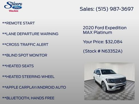 Used 2020 Ford Expedition Max Platinum AWD/4WD image 16
