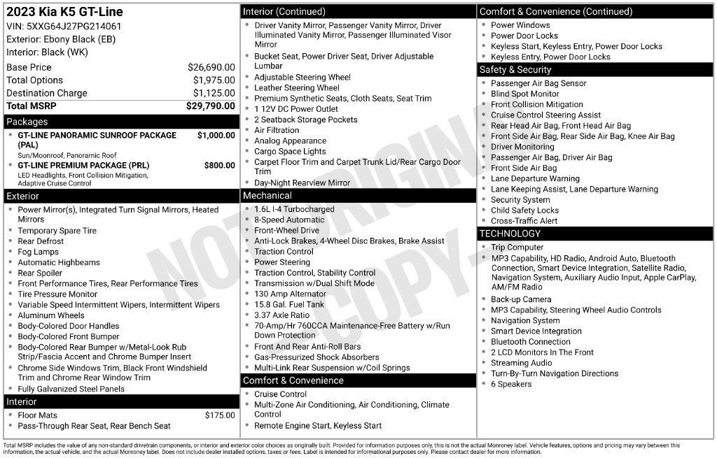 Certified 2023 Kia K5 GT-Line FWD image 8