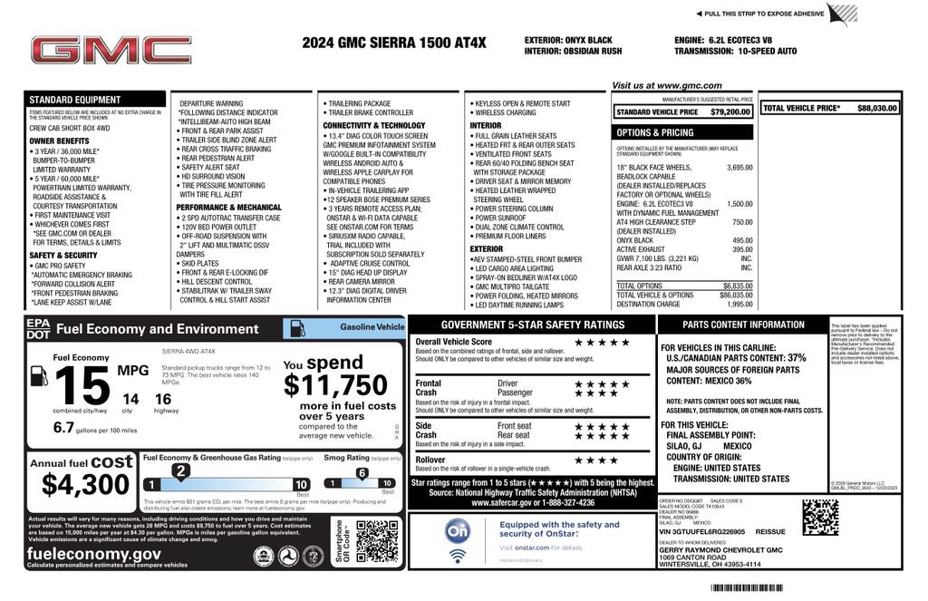 Certified 2024 GMC Sierra 1500 AT4X AWD/4WD image 4