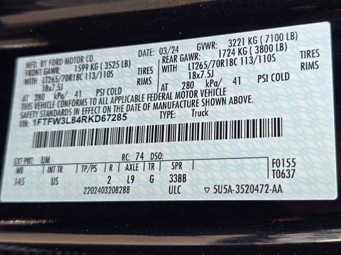 Used 2024 Ford F150 XLT w/ Equipment Group 302A MID AWD/4WD image 33