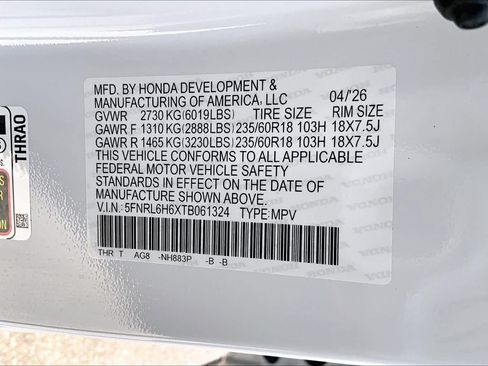 New 2026 Honda Odyssey EX-L image 22