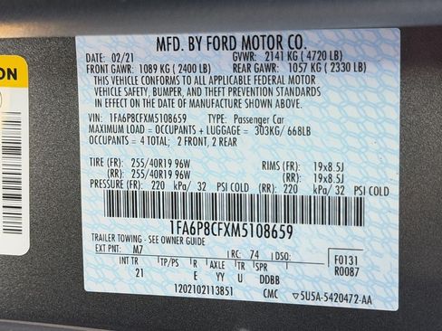 Used 2021 Ford Mustang GT w/ Equipment Group 301A RWD image 36