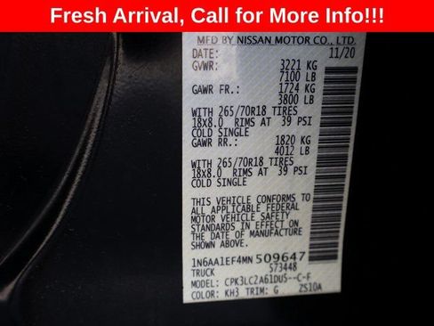 Used 2021 Nissan Titan SV w/ SV Convenience Package RWD image 45