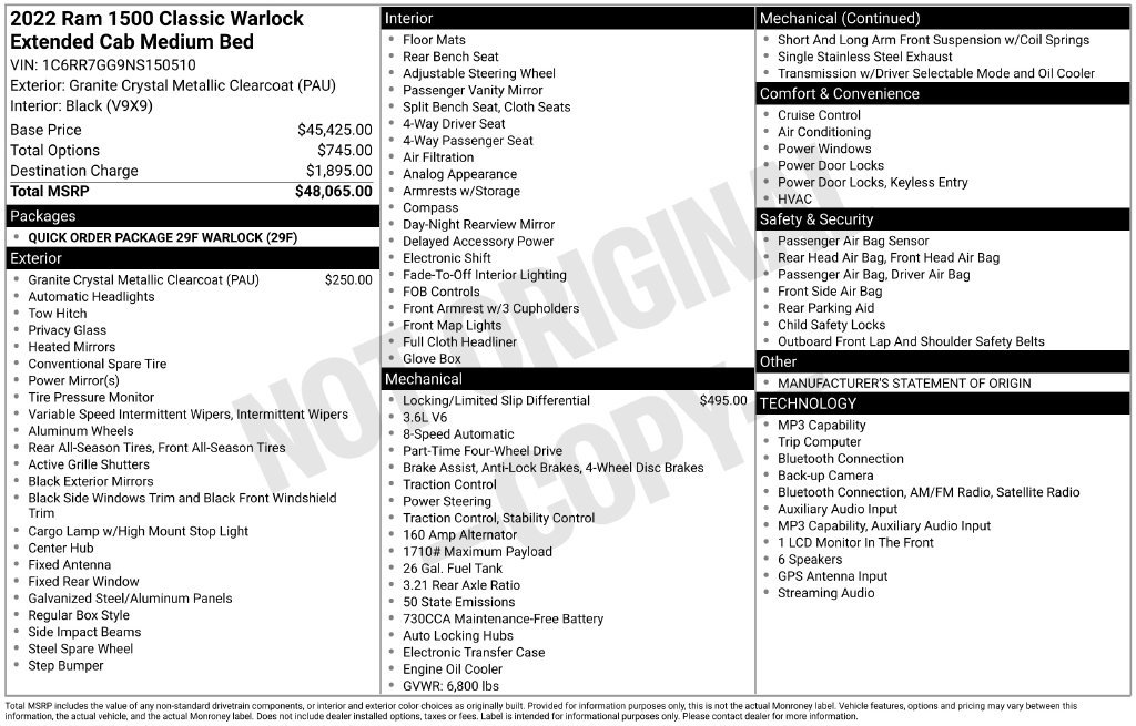 Used 2022 RAM 1500 Warlock AWD/4WD image 33