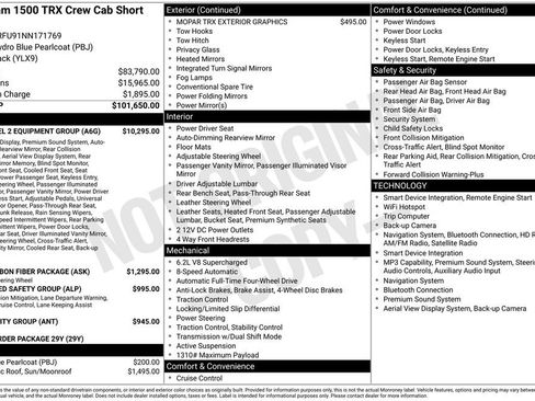 Used 2022 RAM 1500 TRX w/ TRX Level 2 Equipment Group AWD/4WD image 3