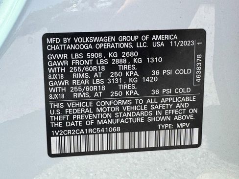 Used 2024 Volkswagen Atlas Peak Edition SE AWD/4WD image 25