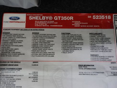 Used 2016 Ford Mustang Shelby GT350R w/ GT350R Equipment Group 920A image 28