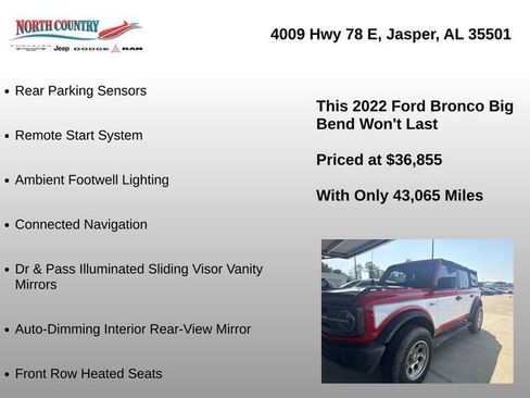 Used 2022 Ford Bronco Big Bend AWD/4WD image 25