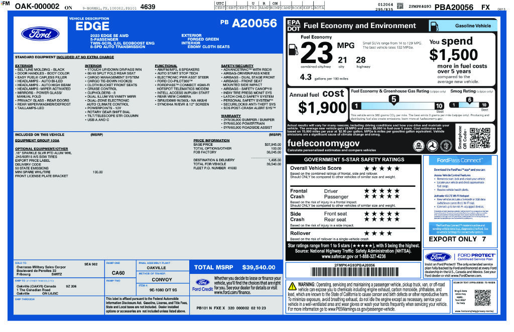 Used 2023 Ford Edge SE AWD/4WD image 25