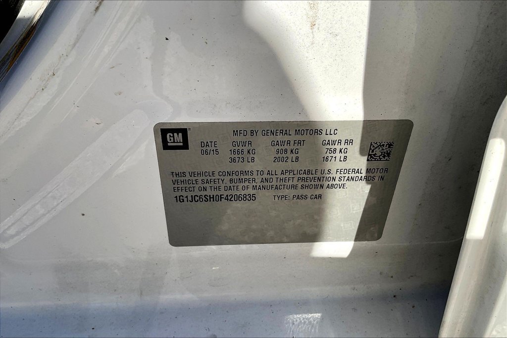 Used 2015 Chevrolet Sonic LT FWD image 18