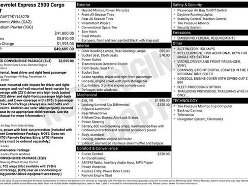New 2025 Chevrolet Express 2500 w/ Enhanced Convenience Package image 5