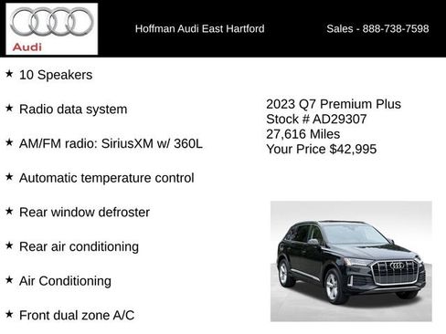 Used 2023 Audi Q7 2.0T Premium Plus w/ Premium Plus Package AWD/4WD image 12