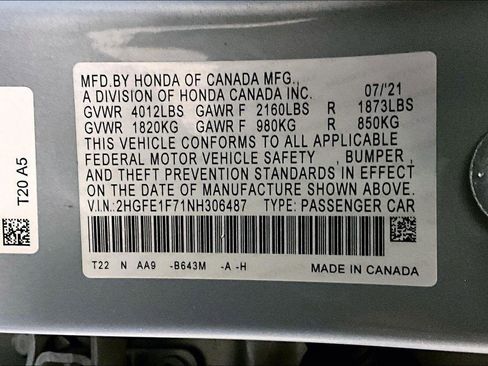 Used 2022 Honda Civic EX image 32