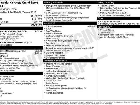 Used 2017 Chevrolet Corvette Grand Sport w/ Carbon Flash Badge Package RWD image 6
