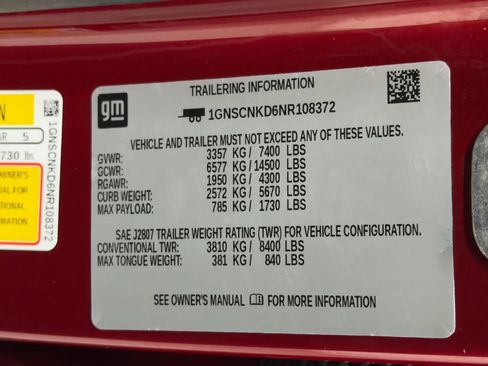 Used 2022 Chevrolet Tahoe LT w/ LT Signature Package RWD image 57