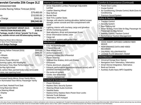 Used 2016 Chevrolet Corvette Z06 w/ 2LZ Preferred Equipment Group RWD image 27