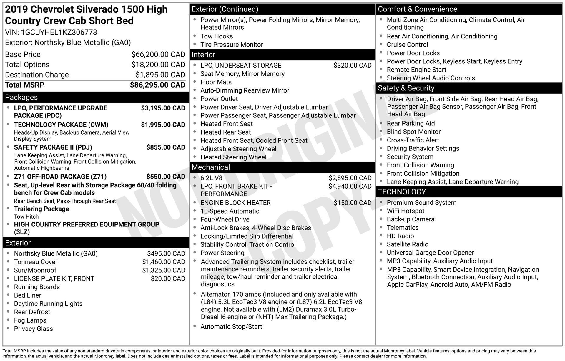 Used 2019 Chevrolet Silverado 1500 High Country AWD/4WD image 3