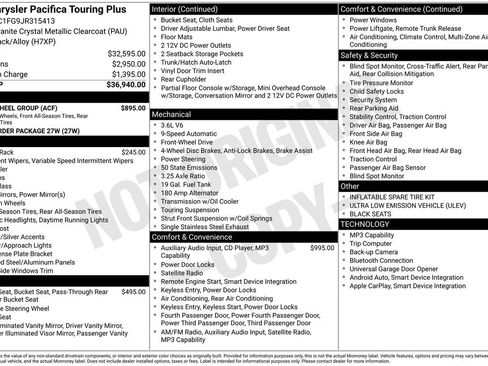 Used 2018 Chrysler Pacifica Touring Plus w/ Tire & Wheel Group image 46