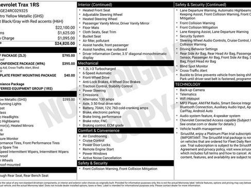 Used 2024 Chevrolet Trax RS w/ Sunroof Package FWD image 6
