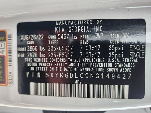 Certified 2022 Kia Sorento LX image 30