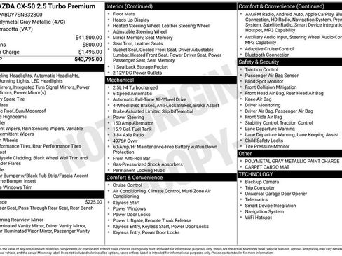 Used 2025 MAZDA CX-50 AWD 2.5 Turbo w/ Premium Pkg image 3