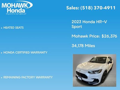 Certified 2023 Honda HR-V Sport image 16