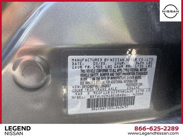 Used 2025 Nissan Versa SR w/ Trunk Package FWD image 31