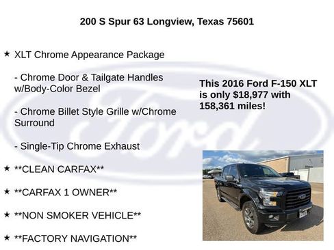 Used 2016 Ford F150 XLT w/ Equipment Group 302A Luxury AWD/4WD image 24
