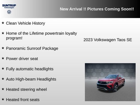 Used 2023 Volkswagen Taos SE w/ Panoramic Sunroof Package AWD/4WD image 6