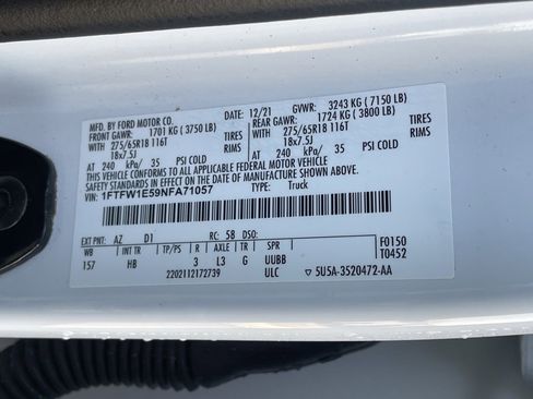 Used 2022 Ford F150 Lariat w/ Equipment Group 502A High image 34