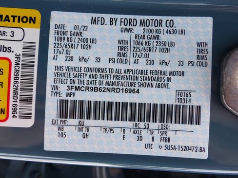 Used 2022 Ford Bronco Sport Big Bend w/ Convenience Package AWD/4WD image 21