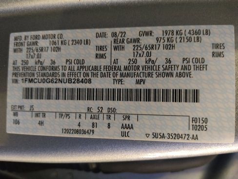 Used 2022 Ford Escape SE FWD image 33