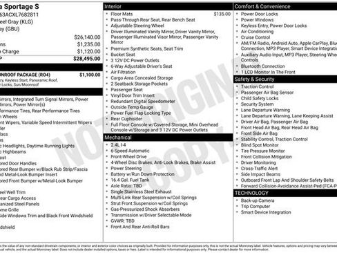 Used 2020 Kia Sportage S w/ S FWD Sunroof Package image 15