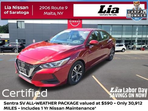Certified 2023 Nissan Sentra SV w/ All-Weather Package FWD image 1