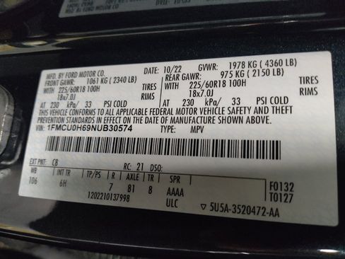 Used 2022 Ford Escape SEL w/ Technology Package FWD image 33