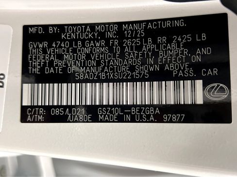 New 2025 Lexus ES 350 350 image 27